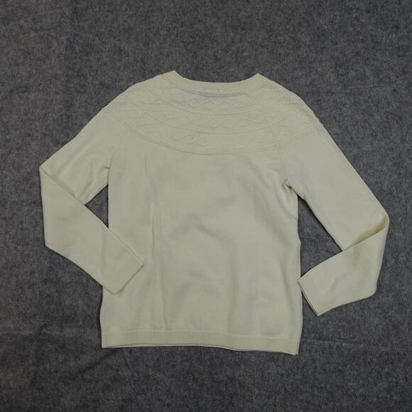 Talbots Sweater Womens Medium Fair Isle Nordic Knit Cashmere Blend Textured - Picture 4 of 8